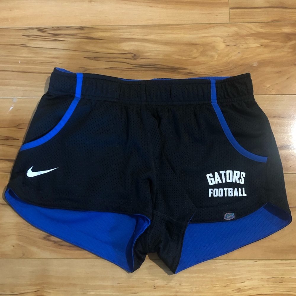Nike Black and Royal Blue Gators Football Women's Shorts